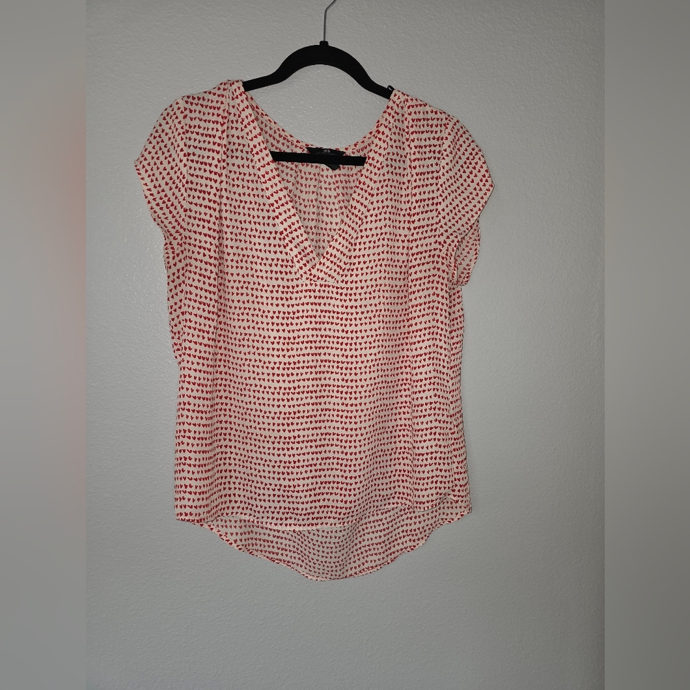 H&M Pink and White Patterned Blouse